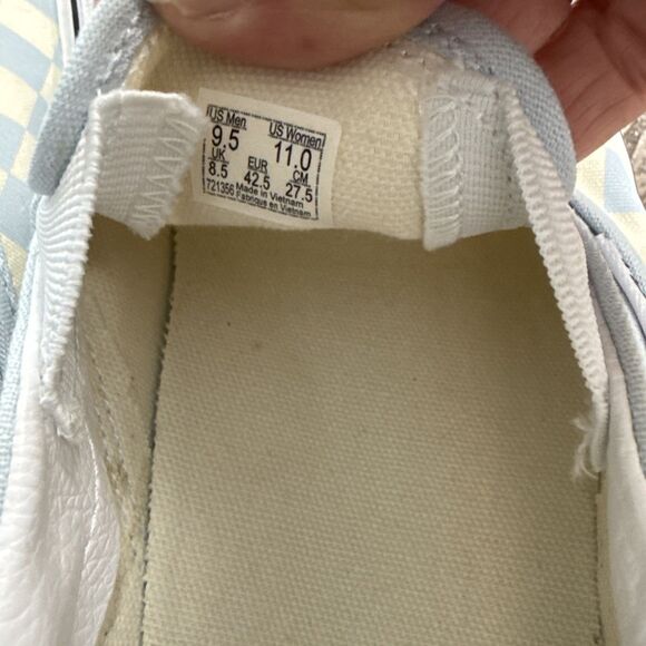 Vans ComfyCush Blue White Checker Skateboard Shoes Unisex Men US 9.5 Women 11 - Picture 8 of 9